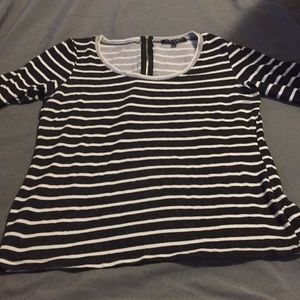 Black and white striped Green Envelope shirt
